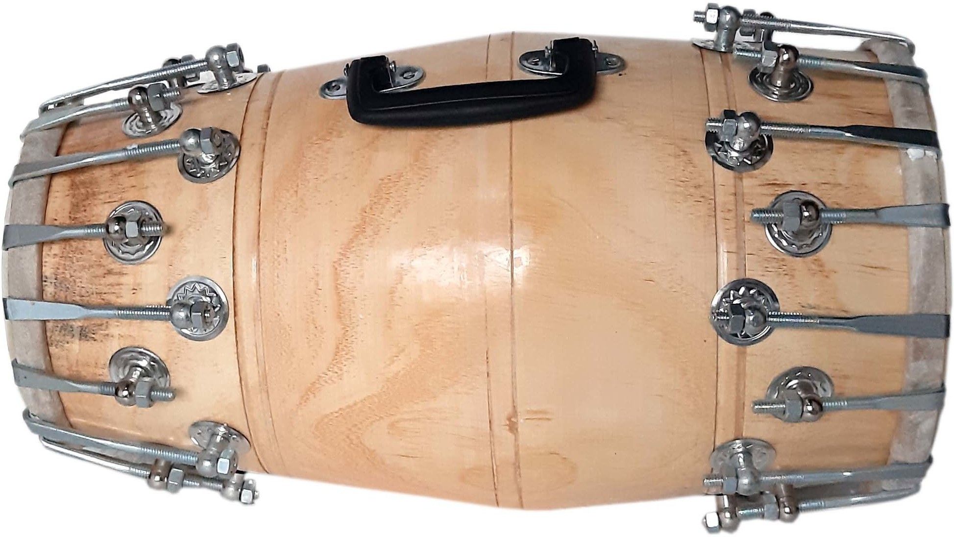 Dholak natural polish 36 nut and bold Nut & Bolts Dholak