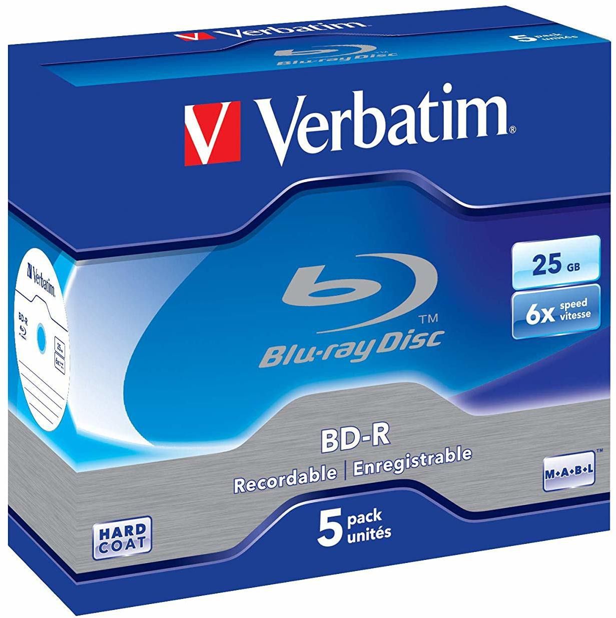 Verbatim Blu-ray Recordable 25GB BD-R Jewel Case 5 Pack 25 GB-image-35
