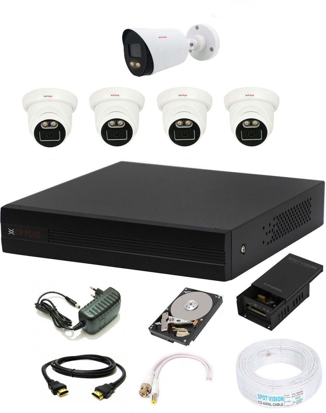 CP PLUS 8 Channal HD DVR 1080p 1Pcs,Colorful View In Nightvision Outdoor Camera 2.4 MP 1Pcs, Indoor Camera 2.4 MP 4Pcs,1 TB Hard Disk,Full combo set Security Camera-picture-13