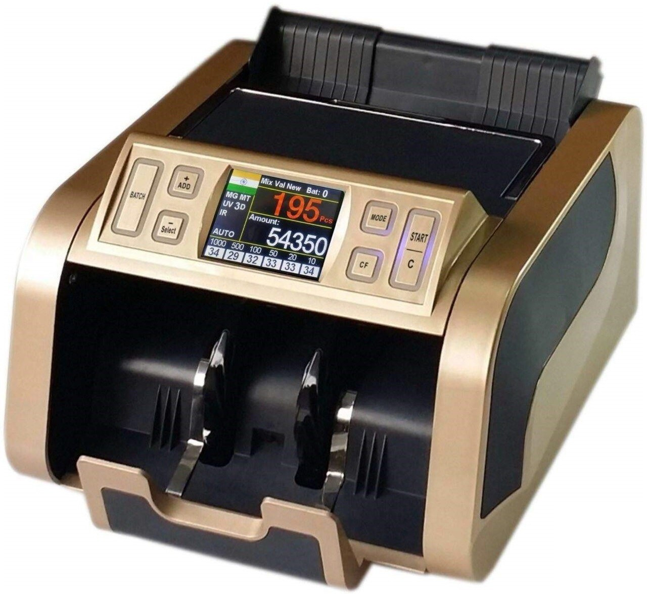 Drop2Kart Multi-Value Bill Counter with UV/MG/MT/IR Note Counting Machine image 1