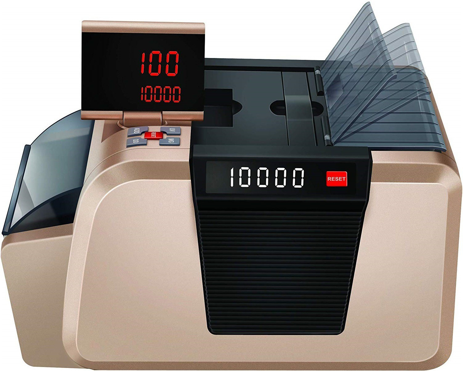 Drop2Kart Cash Counter with Dual Rotating LED Display, Note Counting Machine image 1
