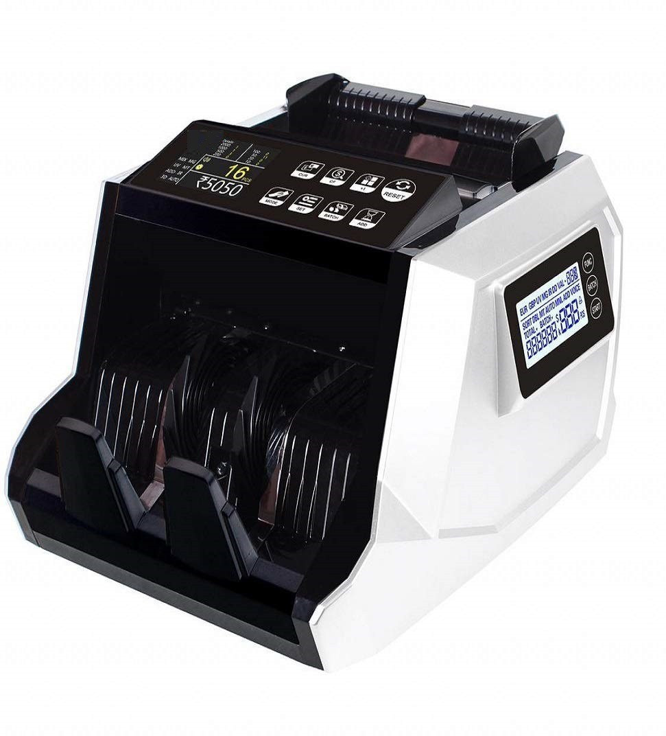 Drop2Kart Royal White Mix Value Cash Counter with Touch Interface LCD Display Note Counting Machine image 1