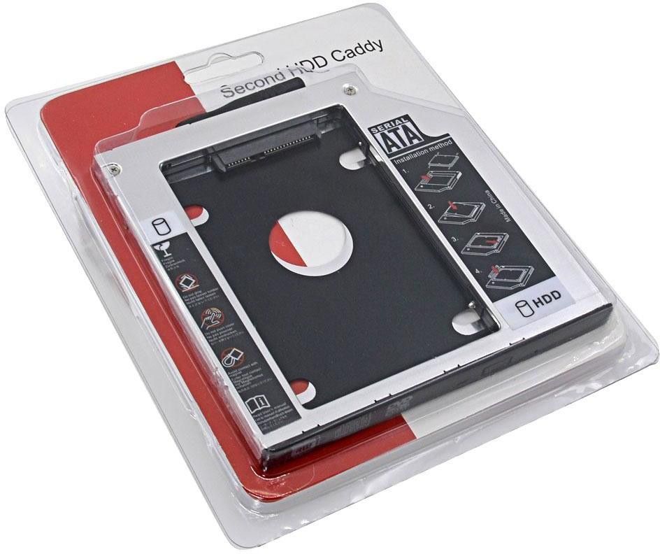 Mnenterprises 9.5mm Universal 2nd Hard Drive Bay Caddy For CD/DVD-ROM, Laptop 2.5 inch Internal Hard Drive Enclosure/HDD Caddy