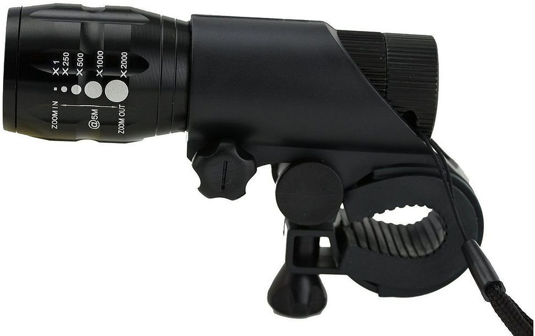 zigly Head Light Zoomable Flashlight Torch 3 Mode Black LED Front Light image 1