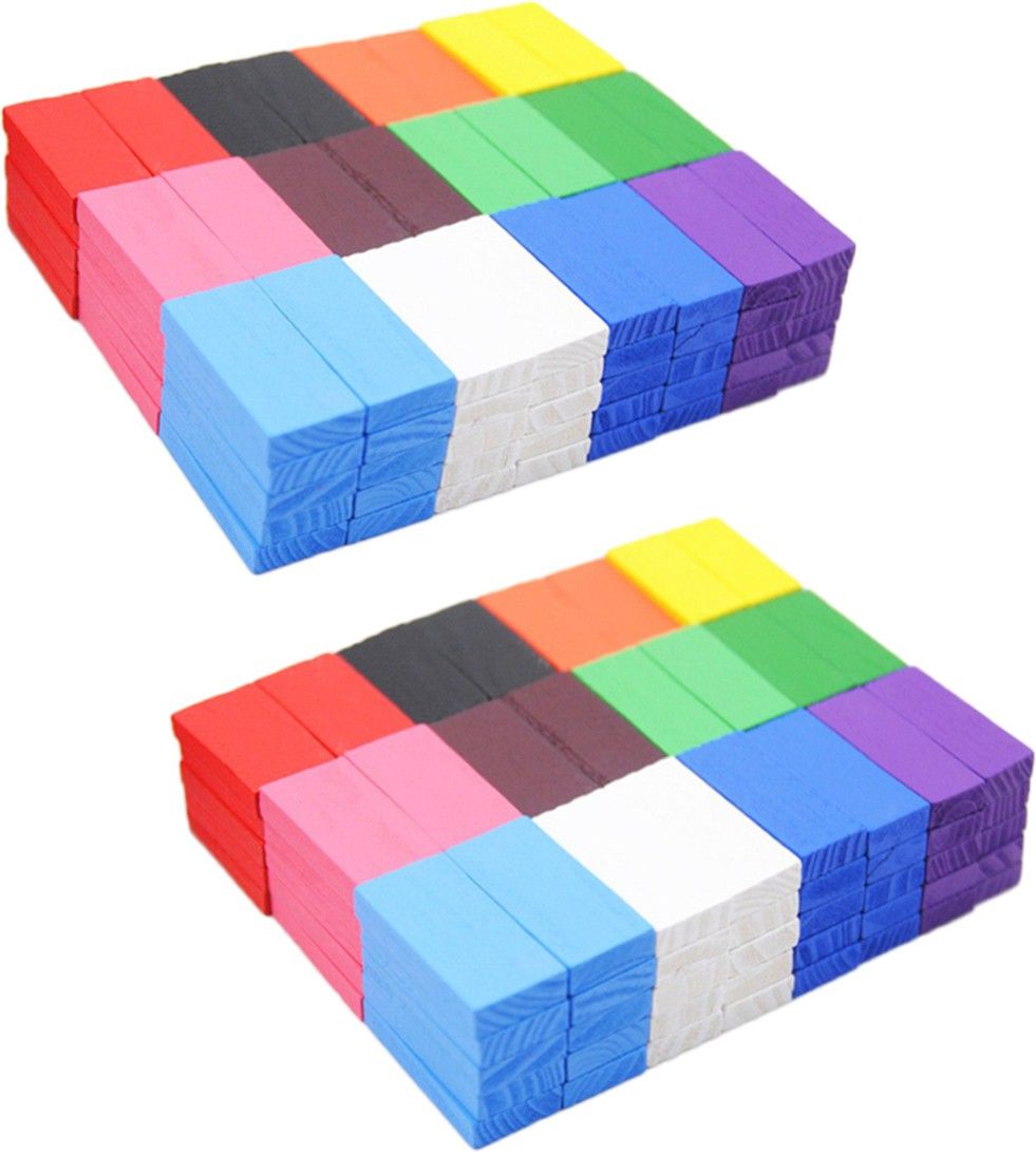 shopoholic 12 Colour Creative Wooden Colored Domino Blocks for Model Building(240pcs)-picture-15