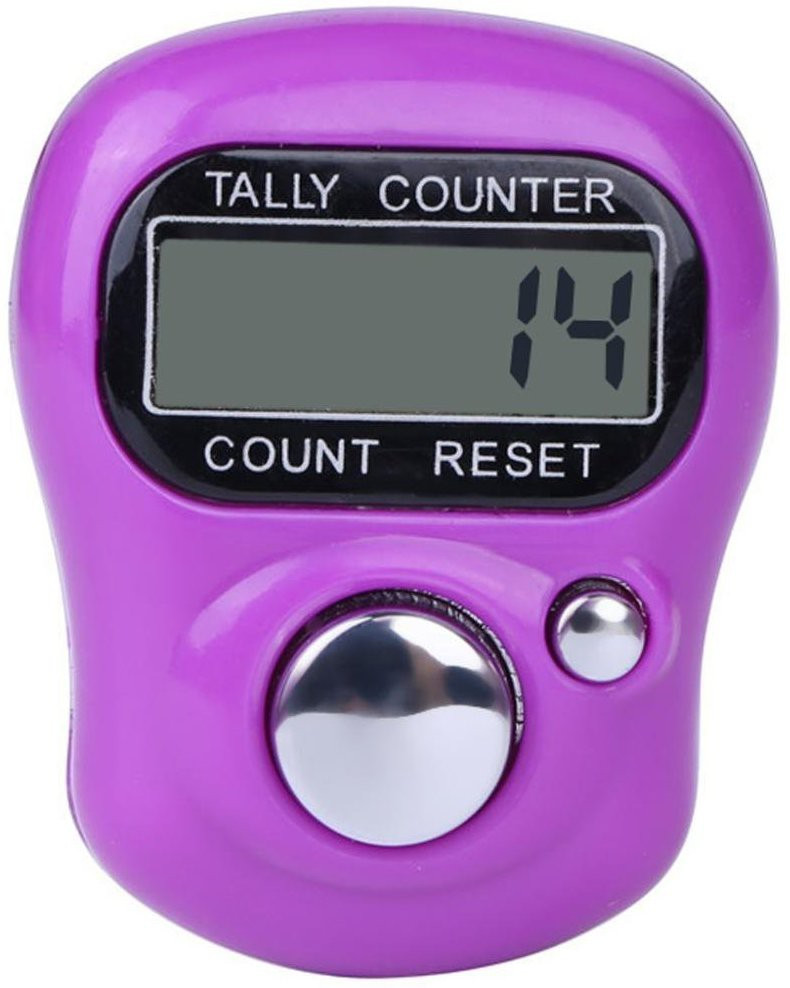 rhonnium ™ Digit Digital LCD Electronic Finger Hand Ring Knitting Row Tally Counter Durable Digital Tally Counter image 1