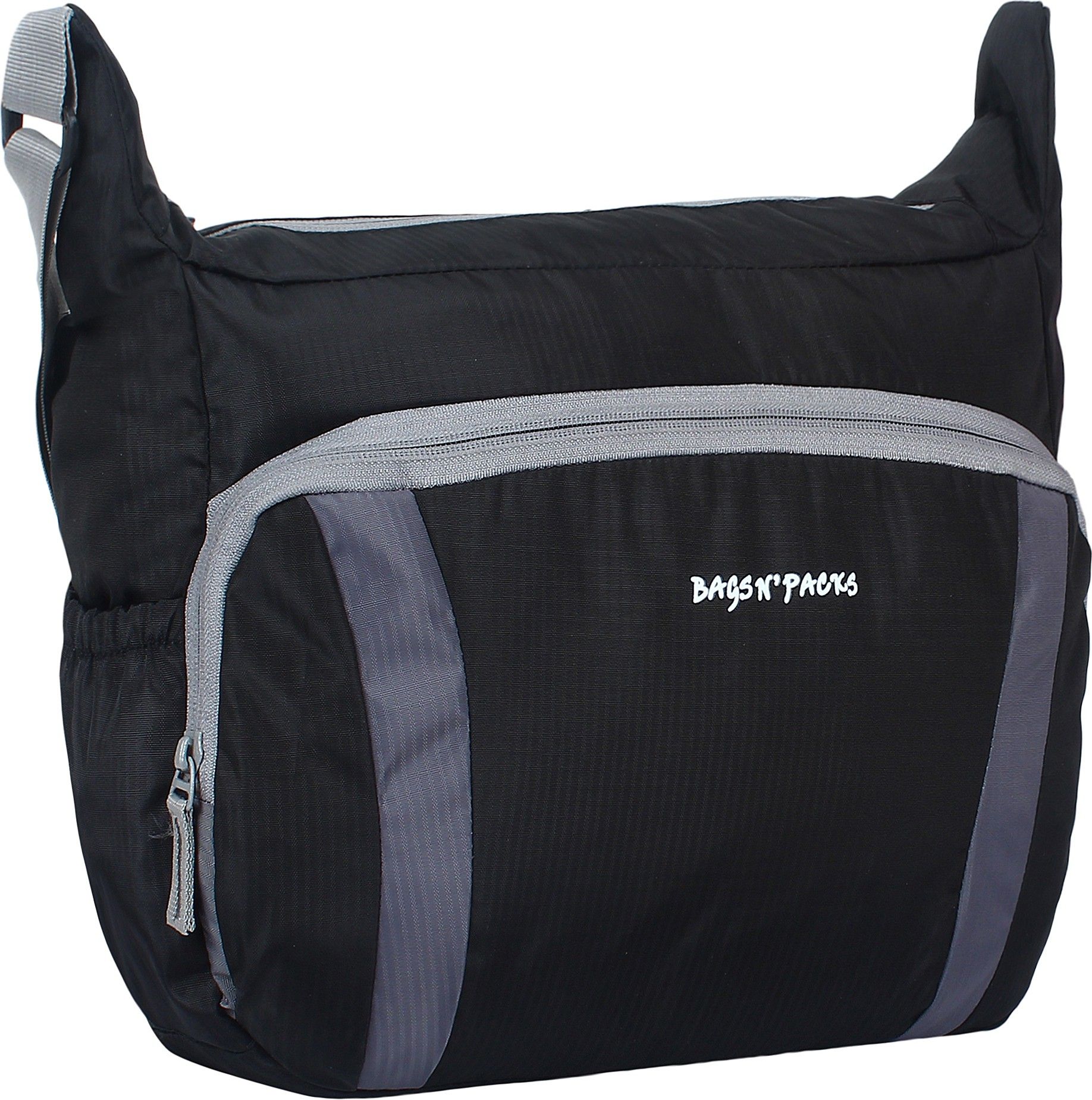 Black, Grey Men & Women Sling Bag - Extra Large Cross body Sling Messenger Unisex bag Black-Grey Clr-image-46