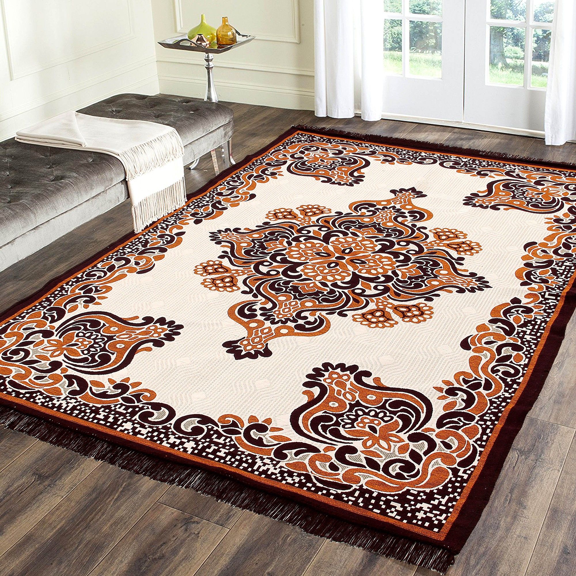 zesture 5 ft X 6 ft Cotton Polyester Blend Carpet-picture-24