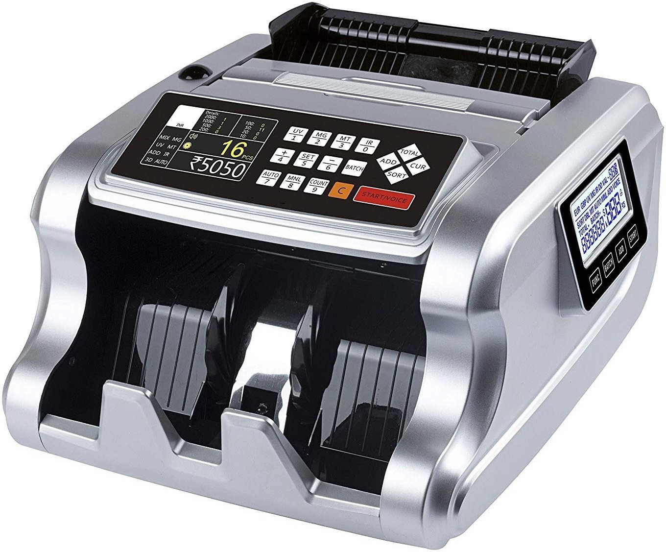 Drop2Kart Mix Note Counter,RGB LCD Display, UV/IR/ Note Counting Machine image 1