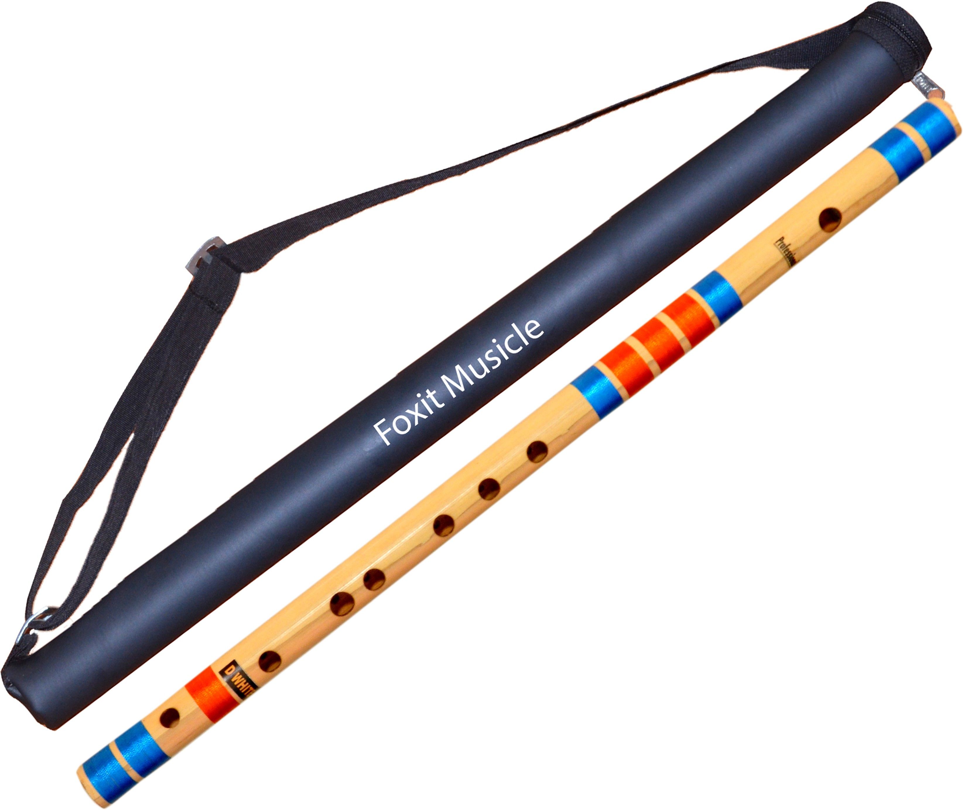 D Natural 7 Hole Right Hand Bansuri Size 18 inches Bamboo Flute