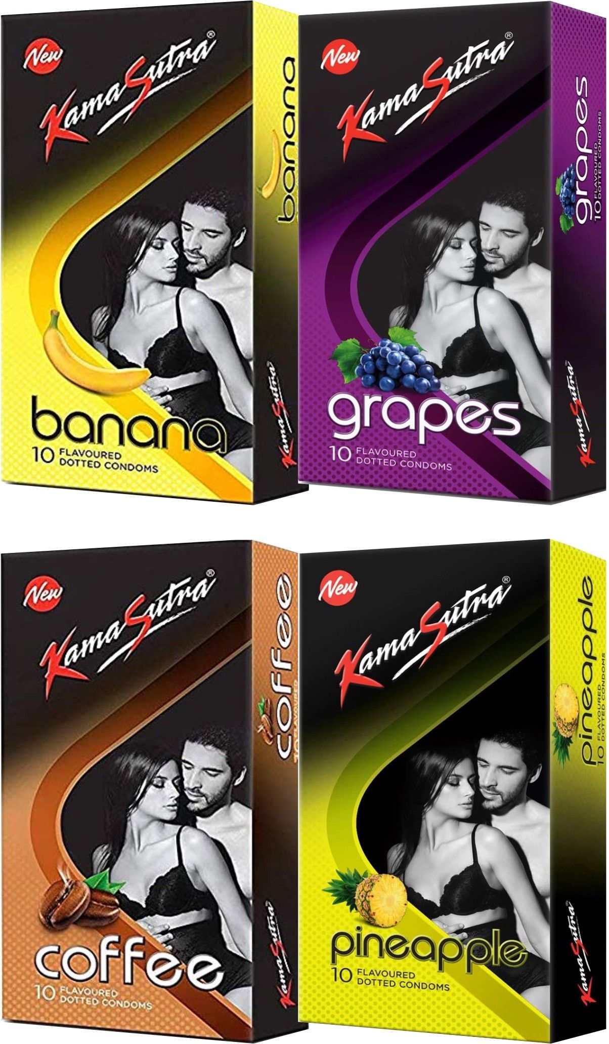 Banana Grape Coffee Pineapple Flavour Condom-image-7
