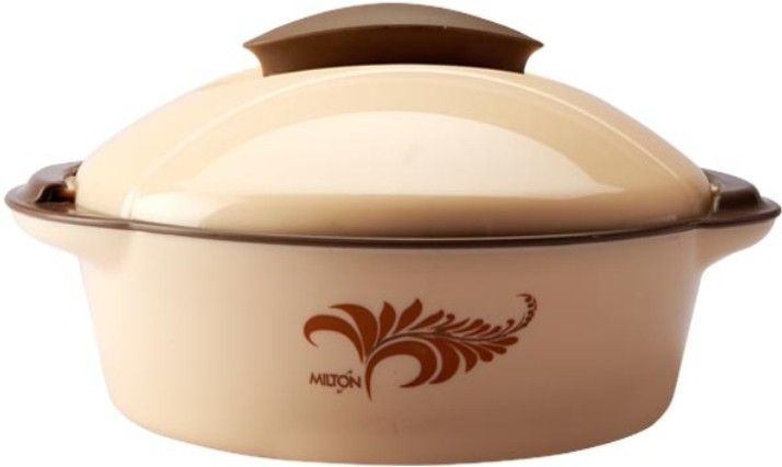 Milton Crisp Deluxe 2000 ml Casserole with Plastic Roti Baske, Brown Thermoware Casserole-image-17