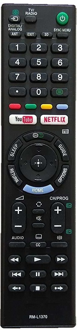 LipiWorld RM-L1370 Remote Control Compatible for LCD LED TVYouTube & Netflix Sony Remote Controller image 1