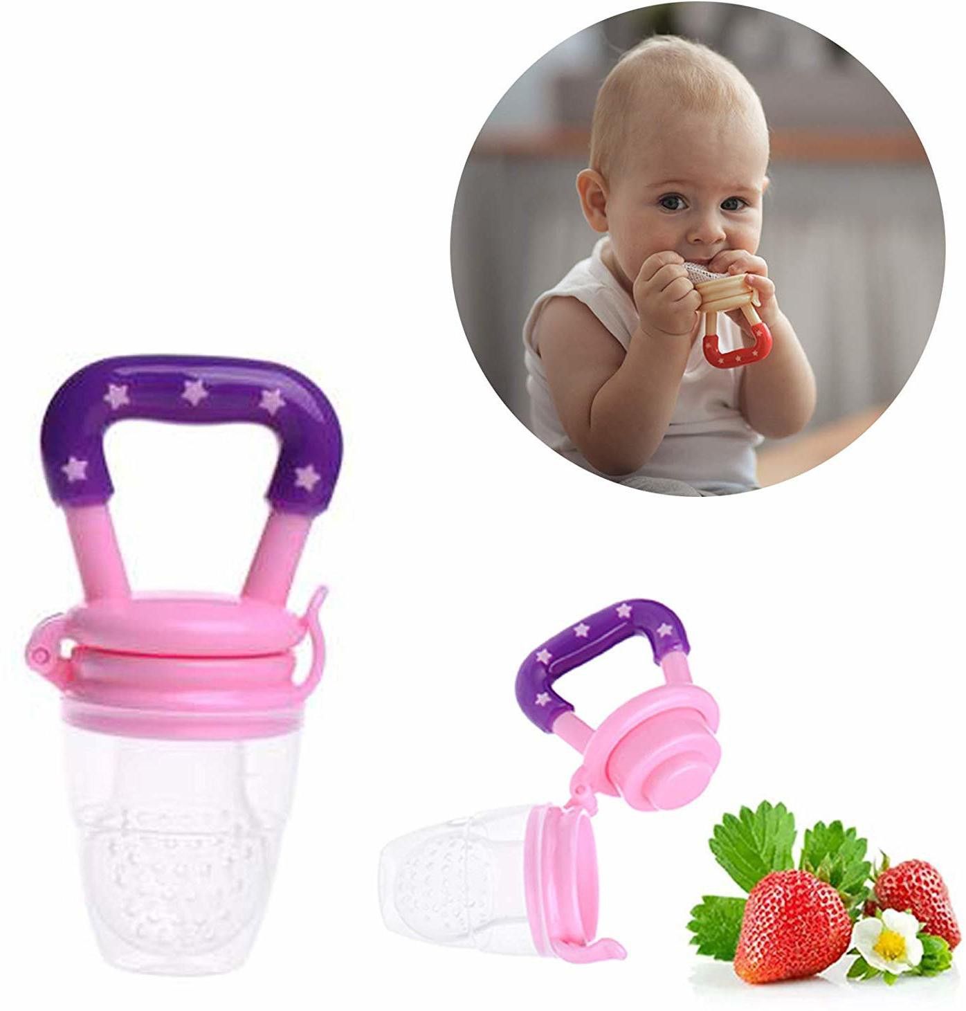 Little Angle BPA Free Silicone Nipple Fresh Food Fruit Feeder Baby Feeding Medium Flow Nipple-image-12