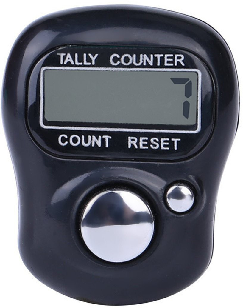 rhonnium ™ Electronic LCD Tasbih Finger Tally Counter Islamic Zikr Islam Muslim Hand Ring Counters Multi Color Mini Held Case Resettable Mechanical Manual Clicker Number Lap Tracker Random Counting Digital Tally Counter image 1