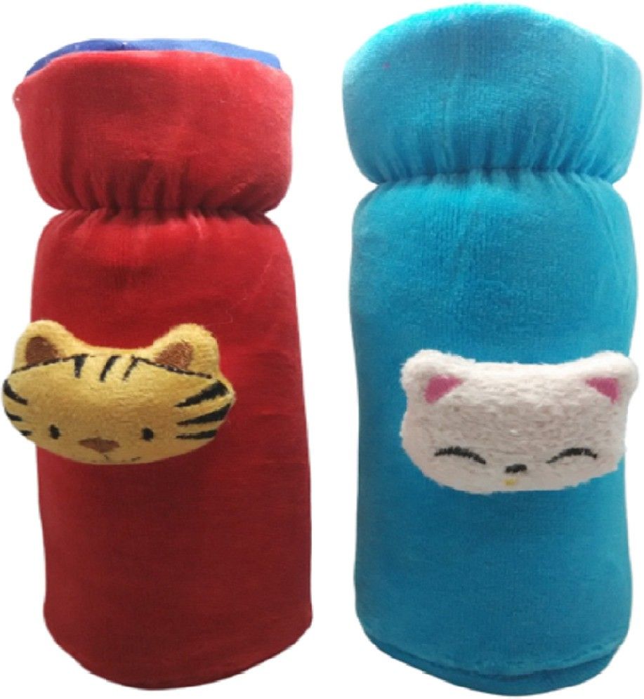 Cute Velvet Feeding Bottle Cover 250Ml Slim Neck (Pack Of 2)-image-19
