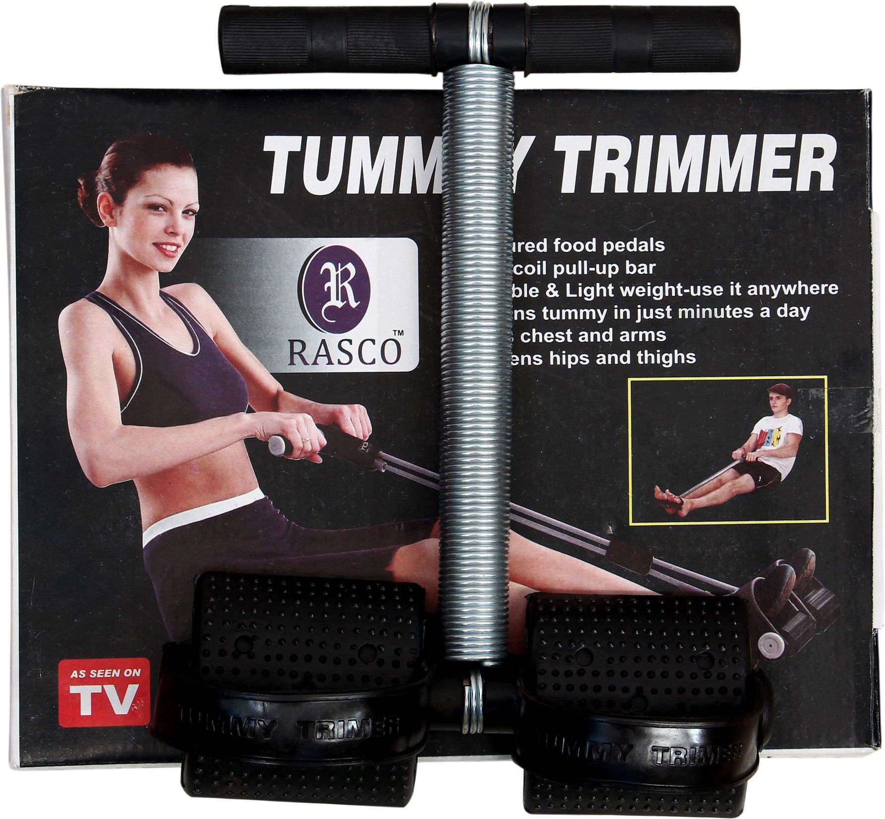 BLACK SINGLE SPRING TUMMY TRIMMER Ab Exerciser