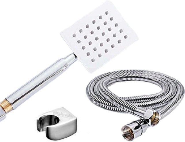 INDOROX Square Hand Shower, 1.5 m Shower Tube with Wall Stand-picture-23