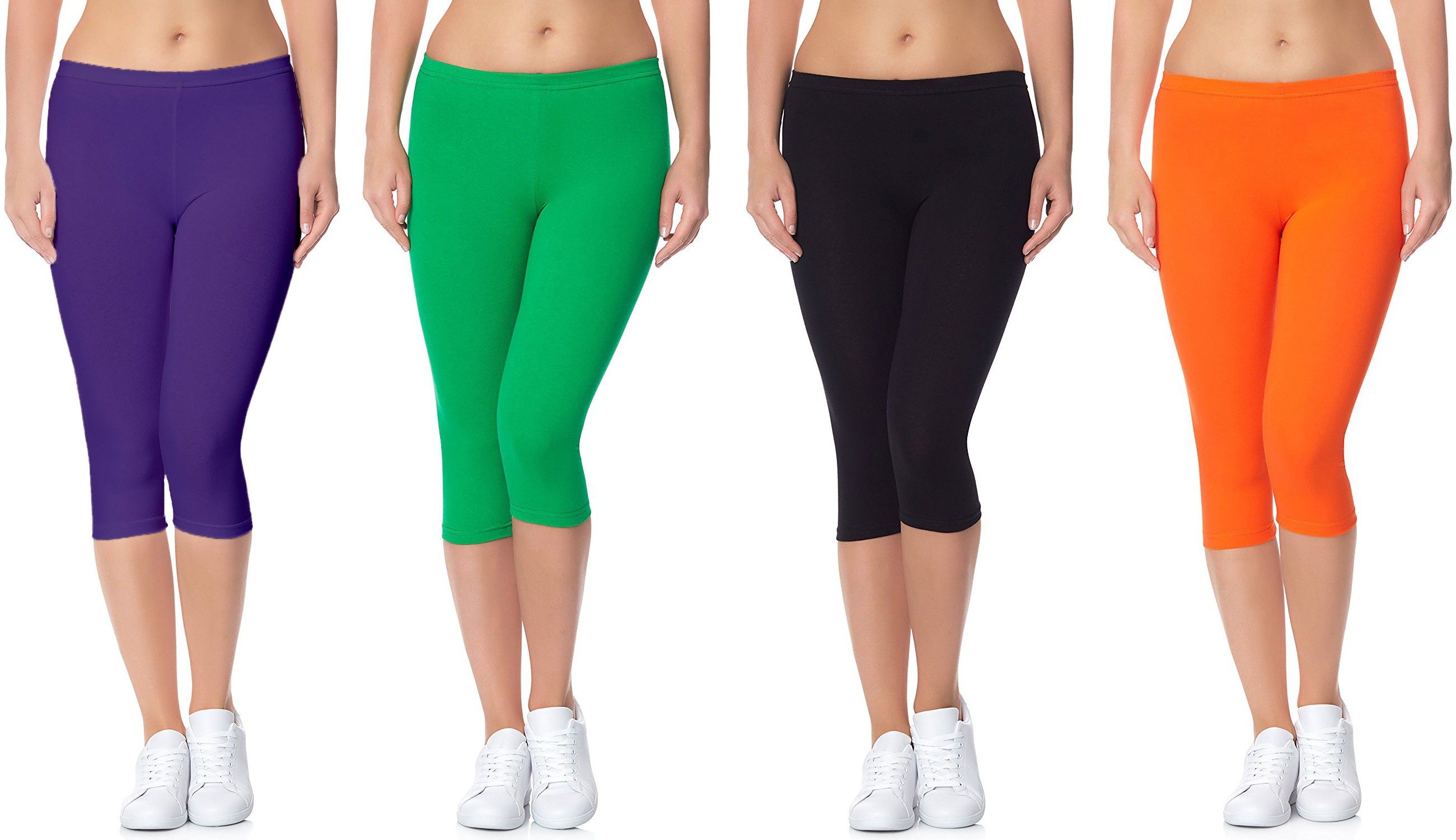lili Women Purple, Black, Orange, Light Green Capri-picture-16