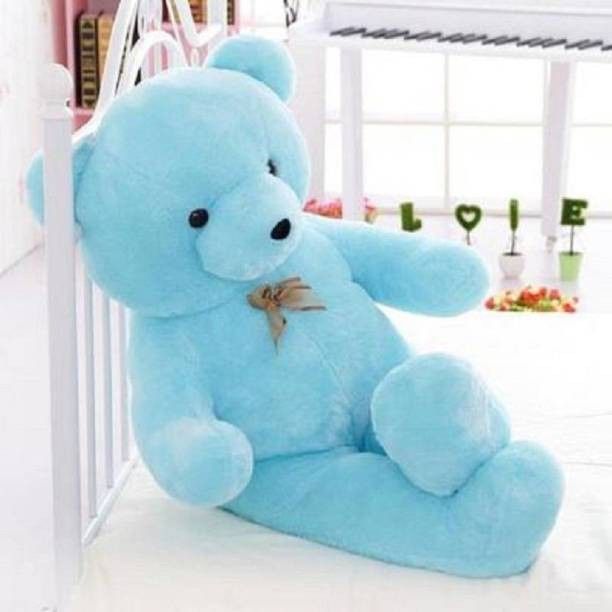 3 FEET Sky Blue Imported Teddy Bear - 91 cm (Sky Blue)- 95 cm