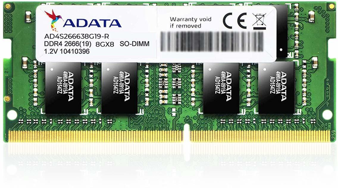 ADATA PC4-2666 DDR4 8 GB (Dual Channel) Laptop (AD4S266638G19-R, 8GB DDRA4 2666 Laptop Memory) image 1