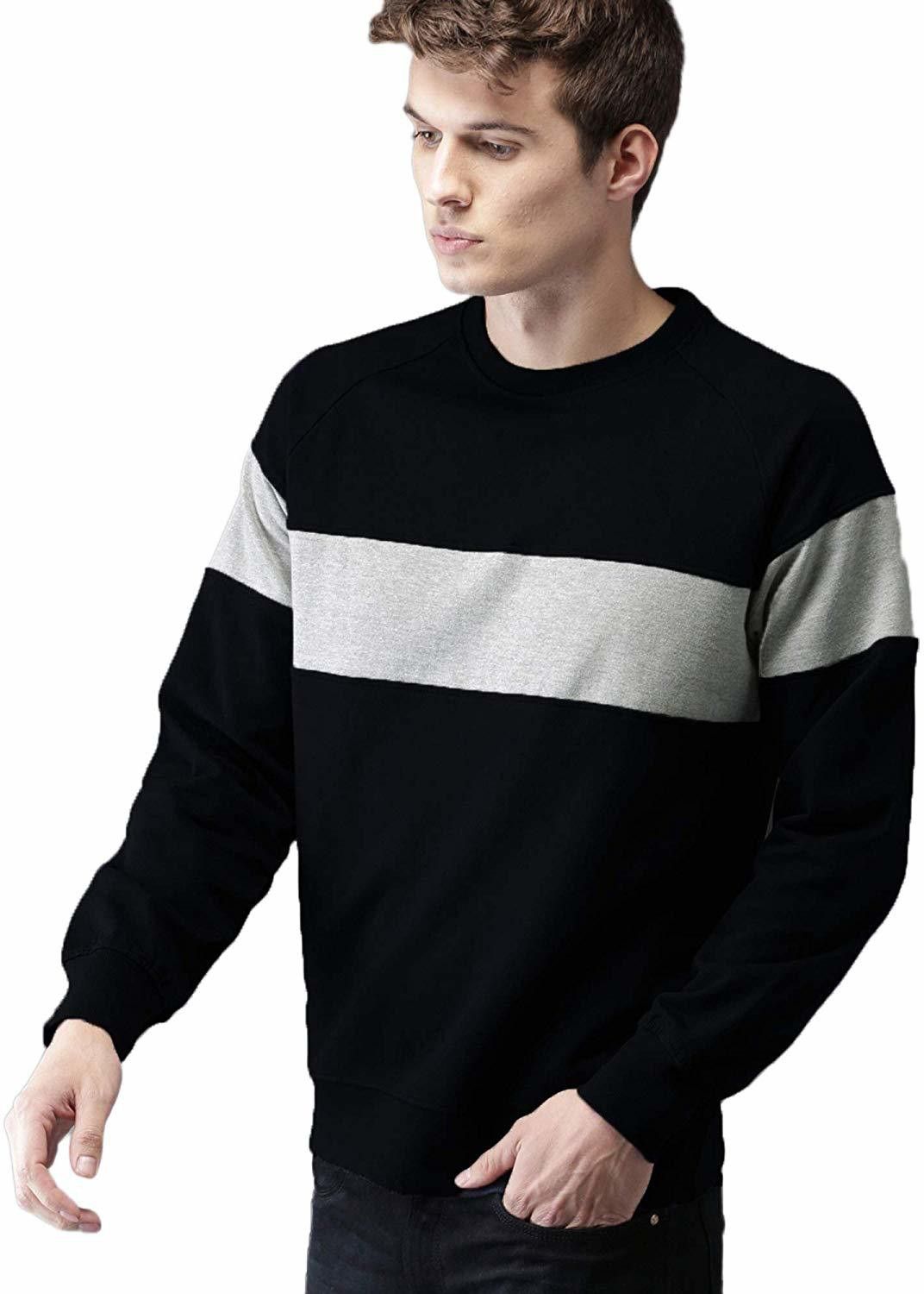 Men Full Sleeve Color Block Sweatshirt-image-36
