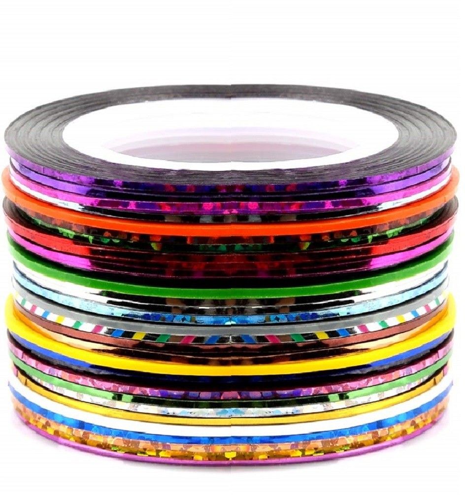 10 Colors Nail Striping Tape Line, FANDAMEI Multicolor Rolls-image-3