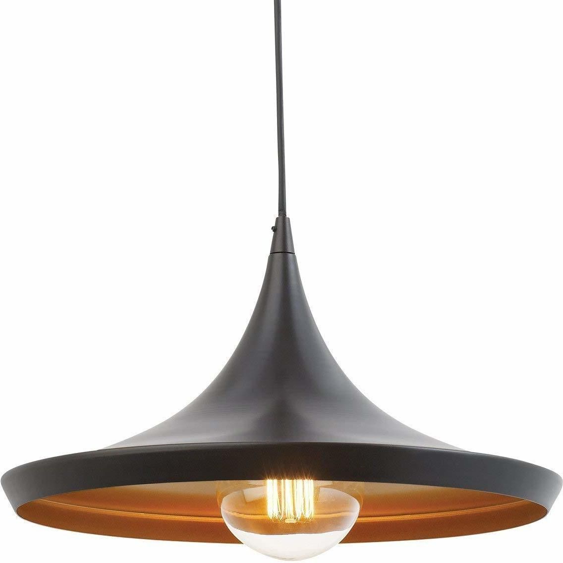 sinoman Vintage Metal Tulip Shape Black Hanging Light Pendants Ceiling Lamp-picture-10