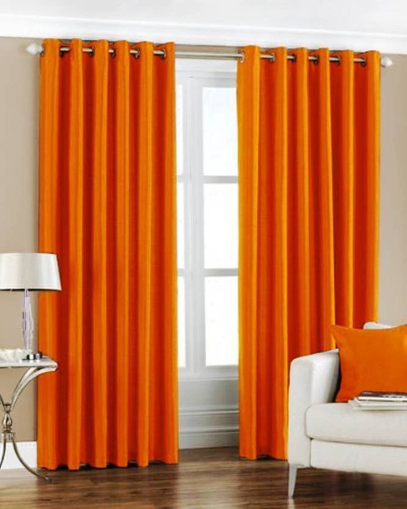 215 cm (7 ft) Polyester Semi Transparent Door Curtain (Pack Of 2)-image-15