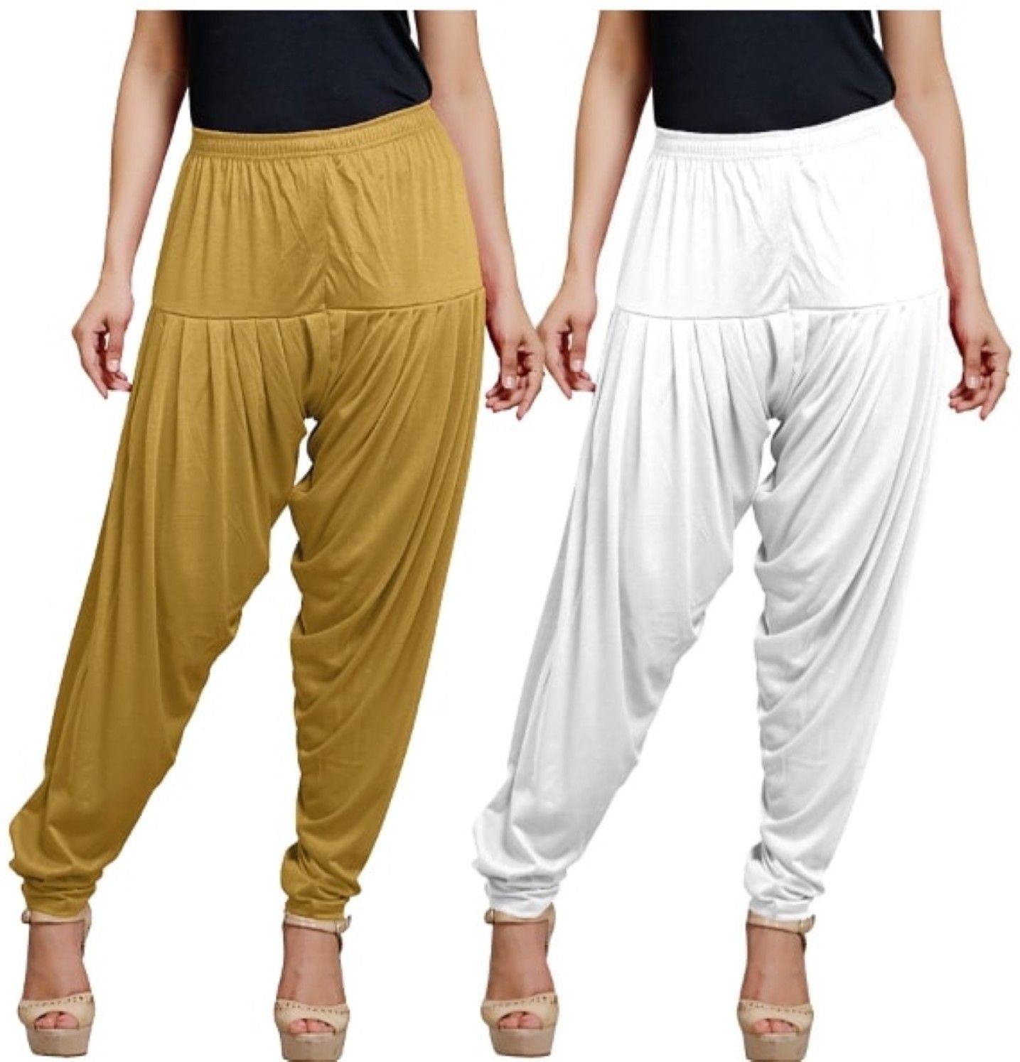afra Cotton Blend Solid Patiala-picture-24