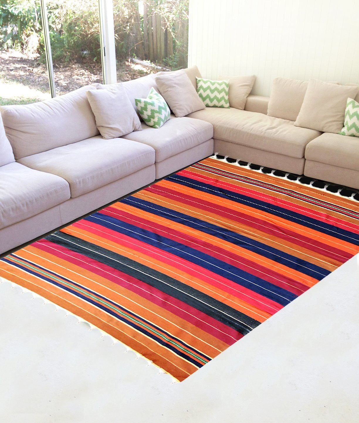Multicolor Cotton Dhurrie-image-21