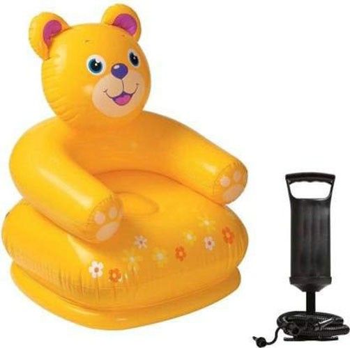 Happy Animal Teddy Sofa/ Chair (Yellow) with Air Filling Pump Inflatable Sofa/ Chair-image-29