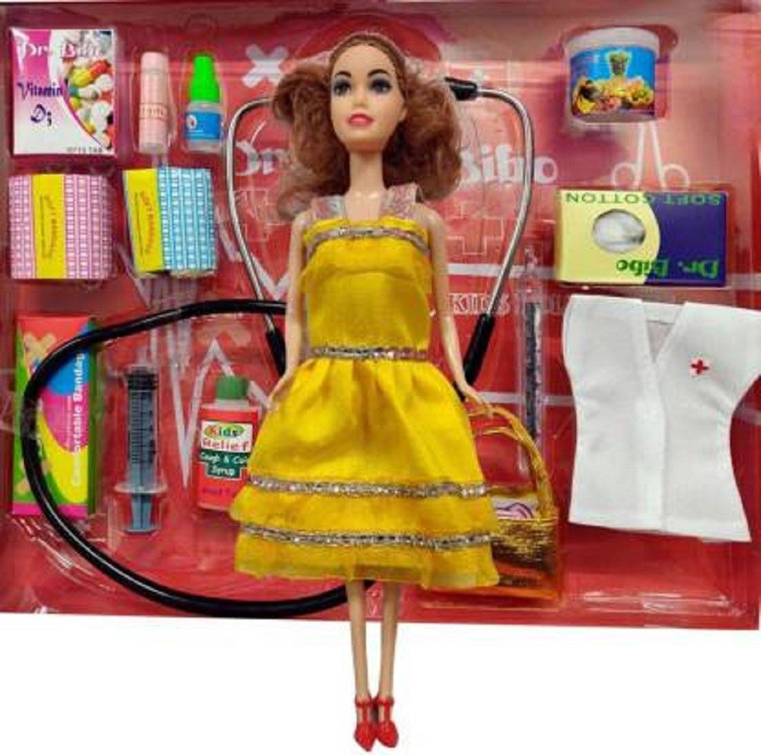 Dr. Bibo Doll With Doctor Kit For Kids (Multicolor)-image-40
