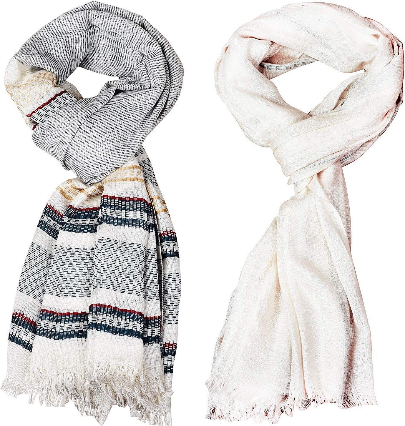 aimee Striped Pure Cotton Men Multicolor Stole-picture-11