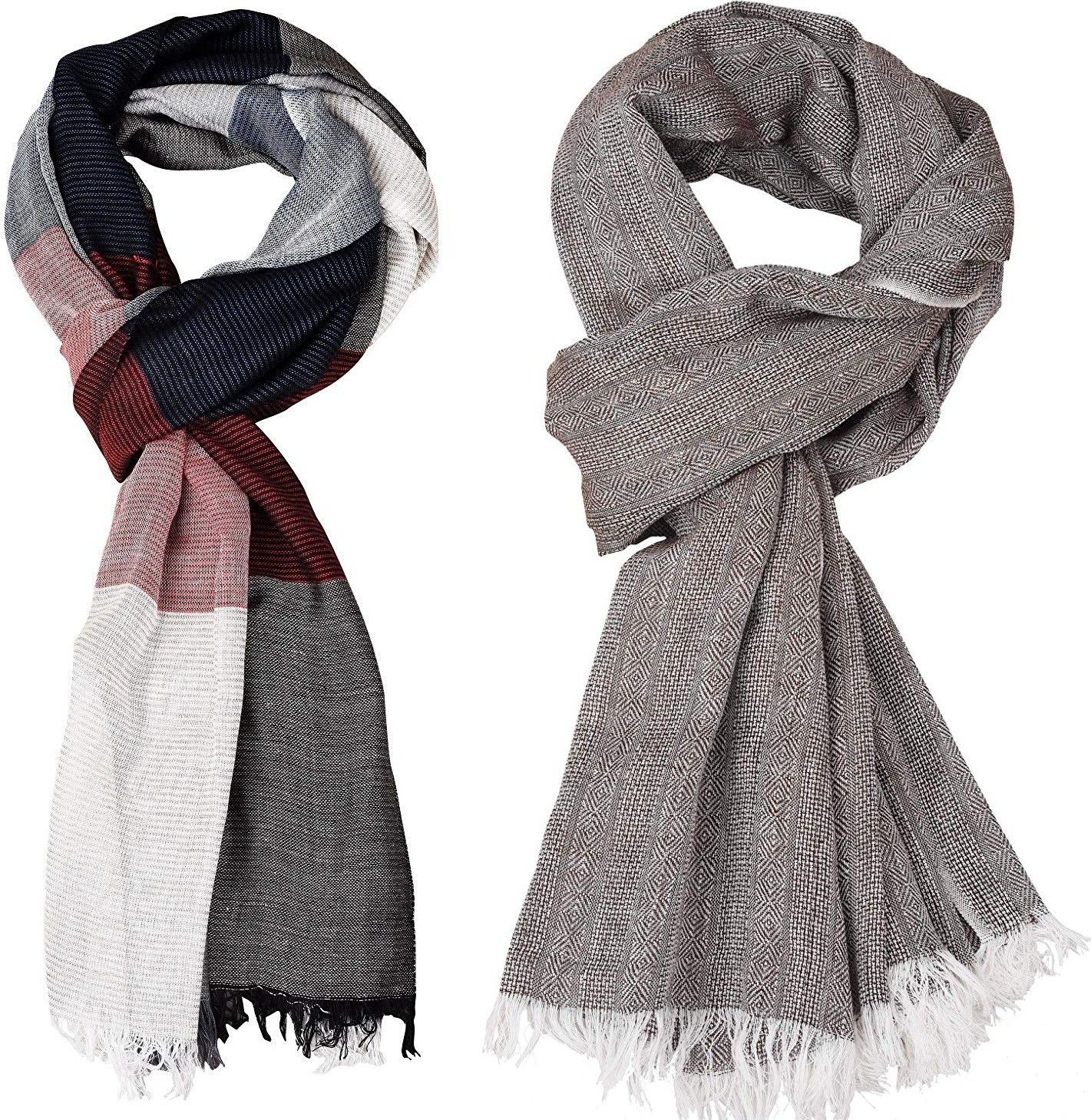 aimee Self Design Pure Cotton Men Multicolor Stole-picture-33