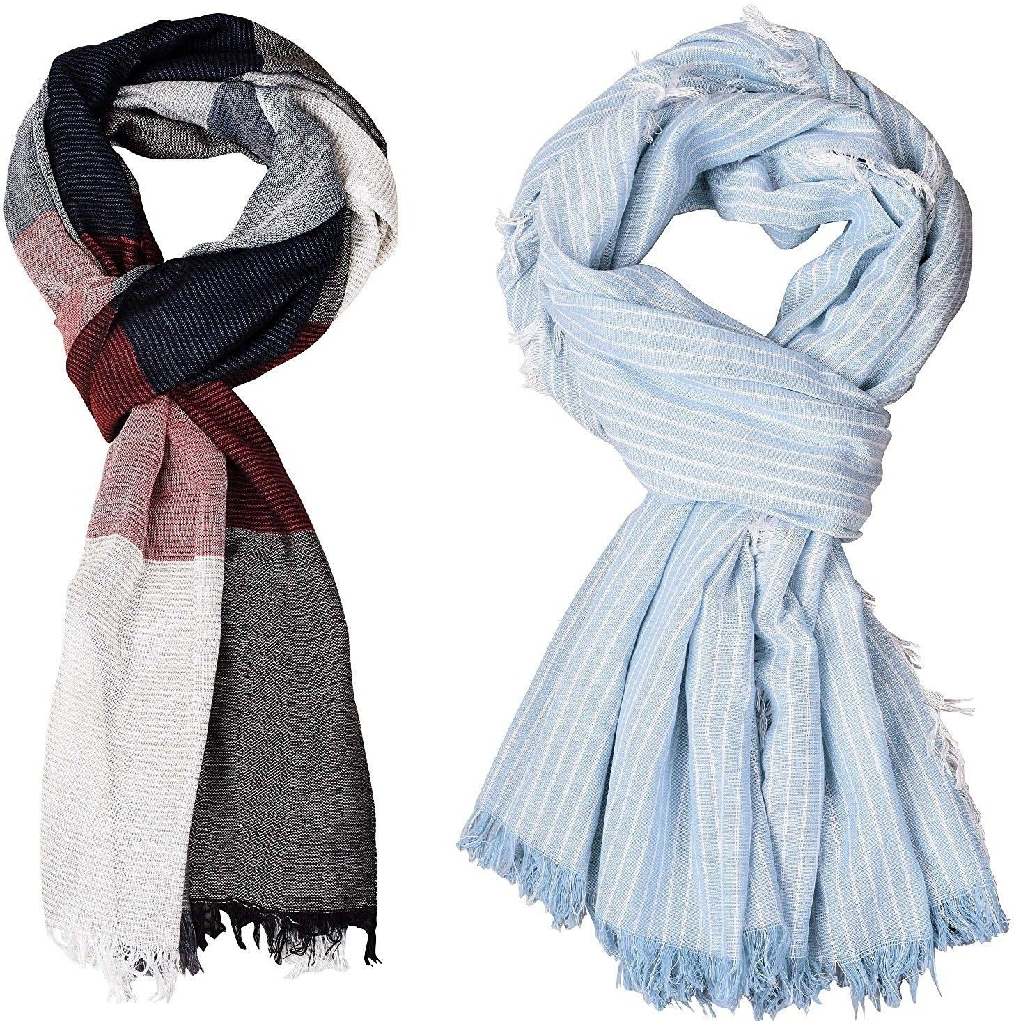 Striped Pure Cotton Men Multicolor Stole-image-32