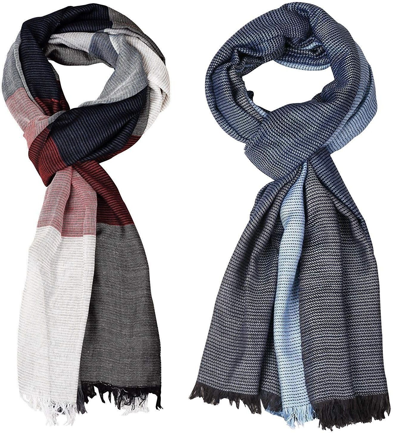 Striped Pure Cotton Men Multicolor Stole-image-23