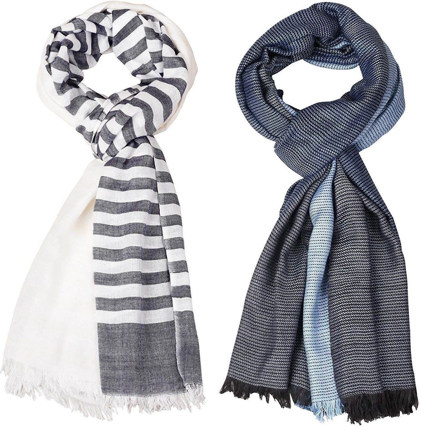 Striped Pure Cotton Men Multicolor Stole-image-28