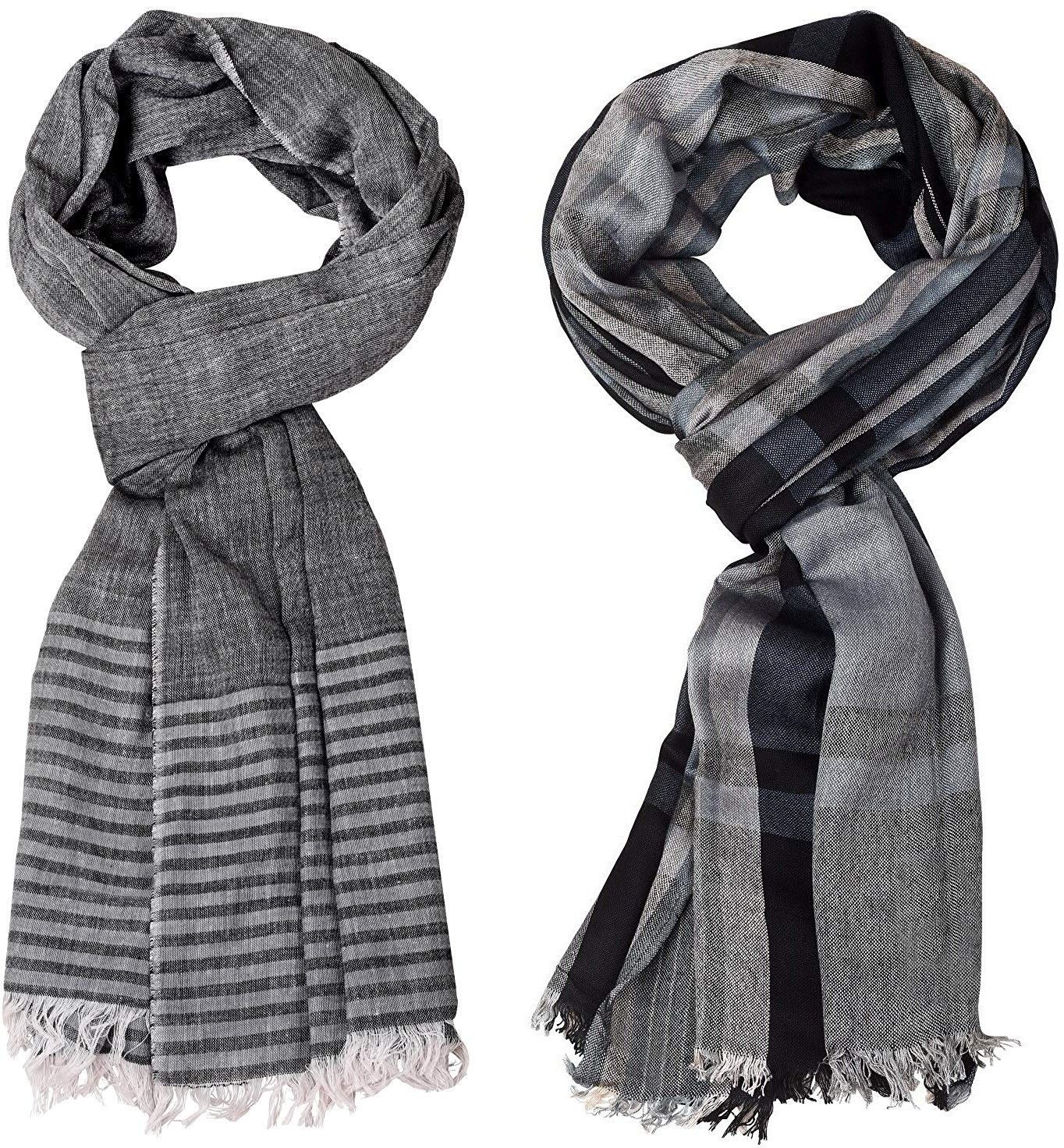 Self Design Pure Cotton Men Multicolor Stole-image-45