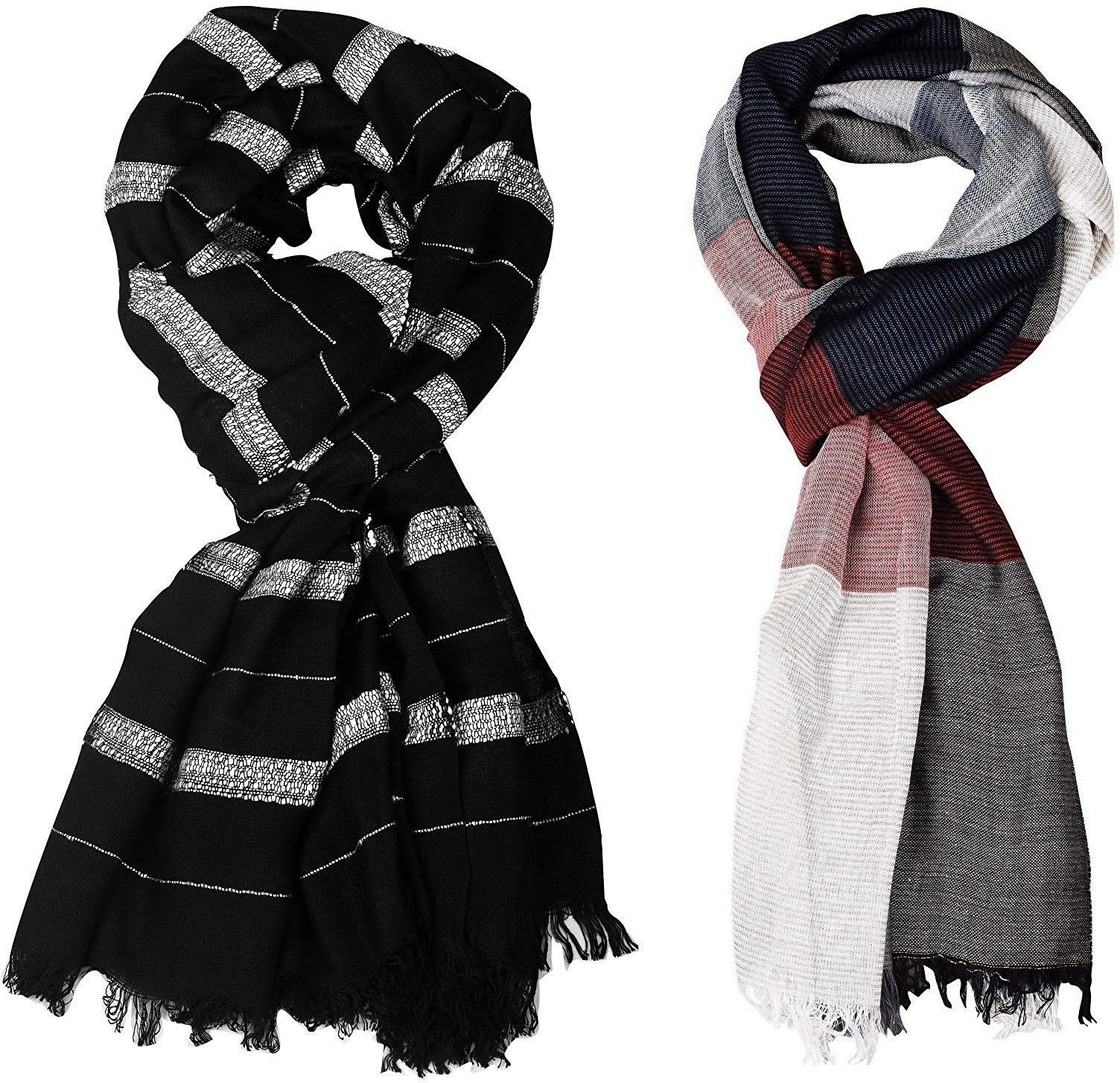 Striped Pure Cotton Men Multicolor Stole-image-43