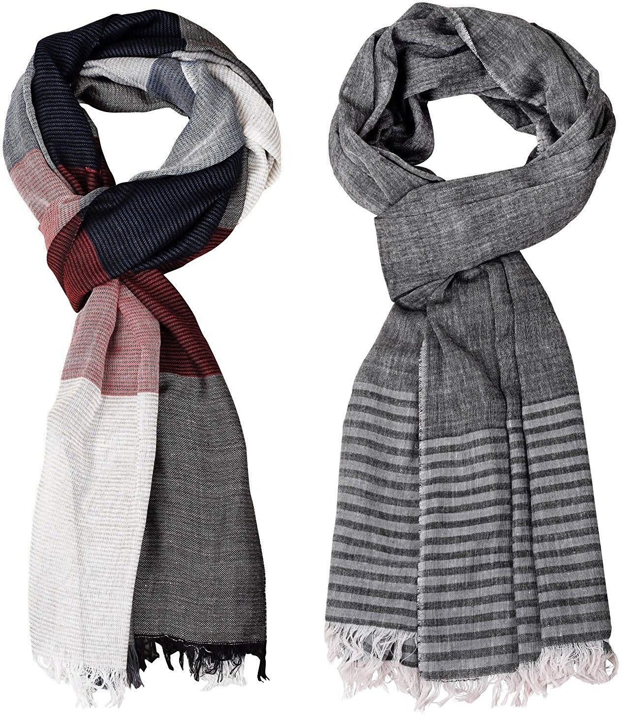 Striped Pure Cotton Men Multicolor Stole-image-44