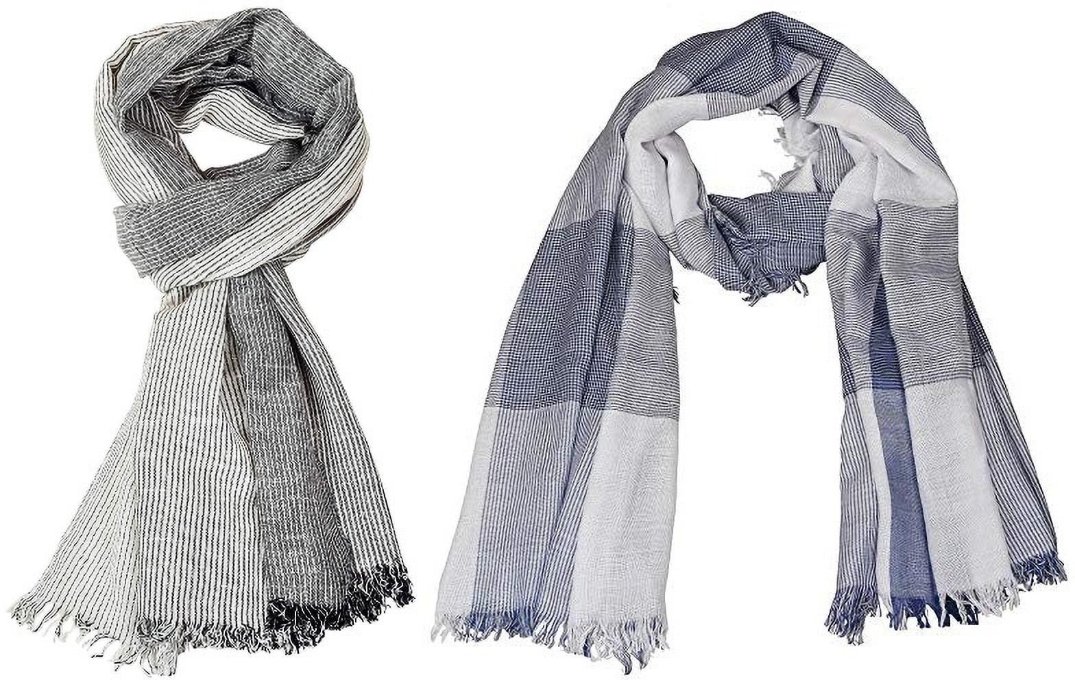 Striped Pure Cotton Men Multicolor Stole-image-30
