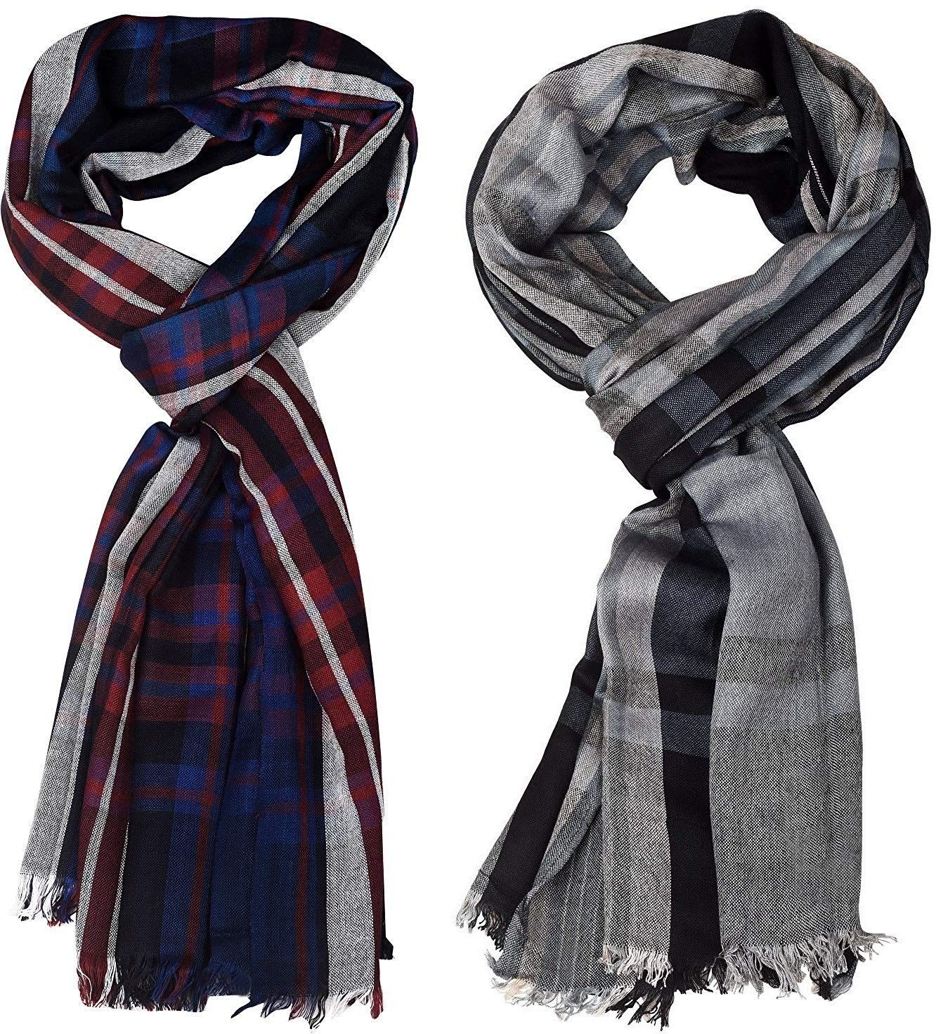 Striped Pure Cotton Men Multicolor Stole-image-38