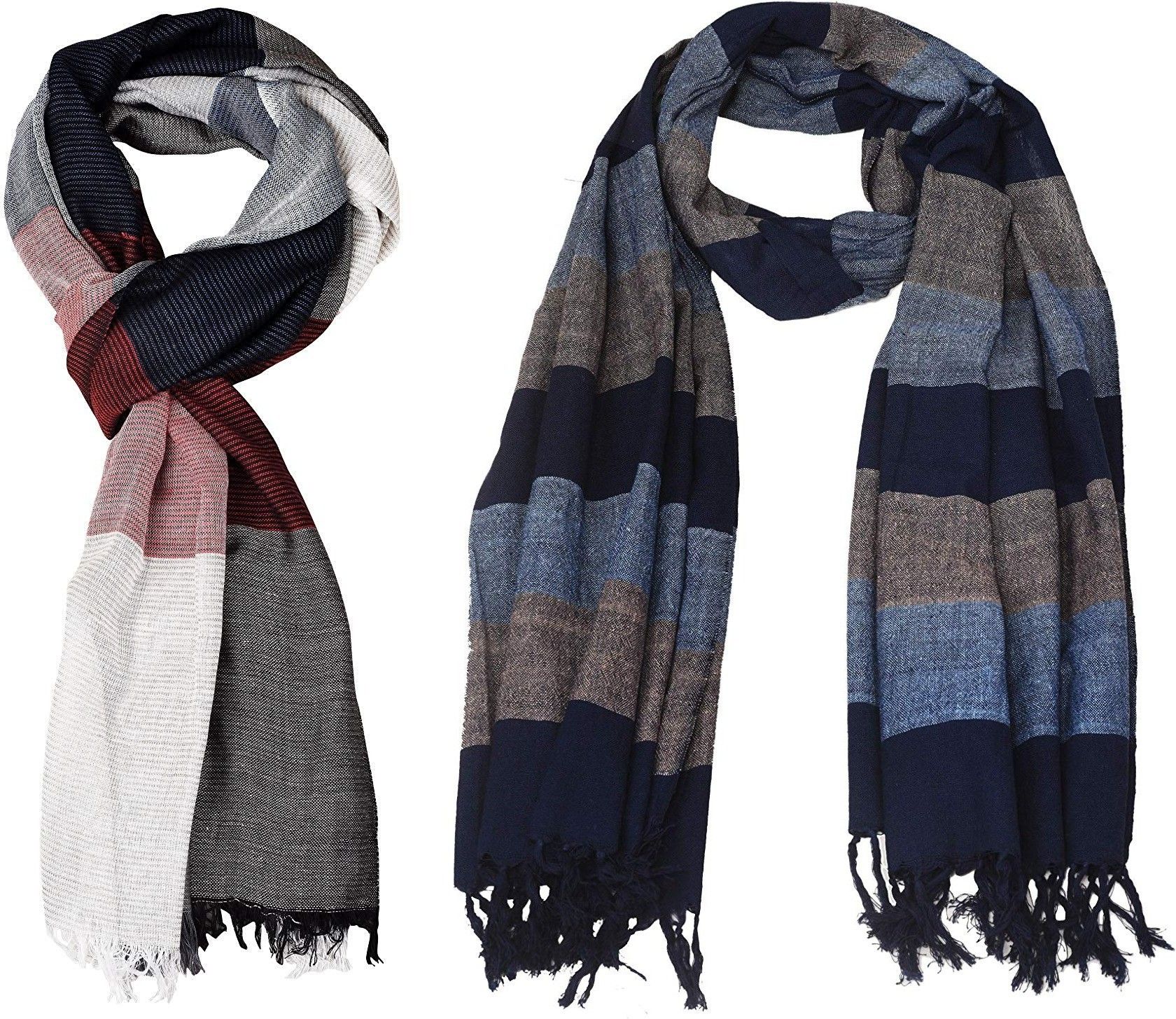 aimee Striped Pure Cotton Men Multicolor Stole-picture-23