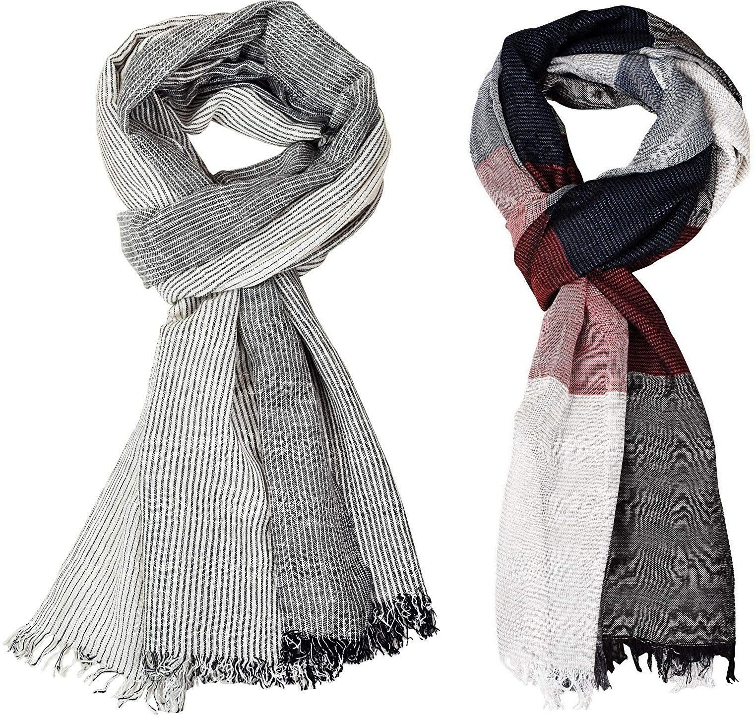 aimee Self Design Pure Cotton Men Multicolor Stole-picture-36