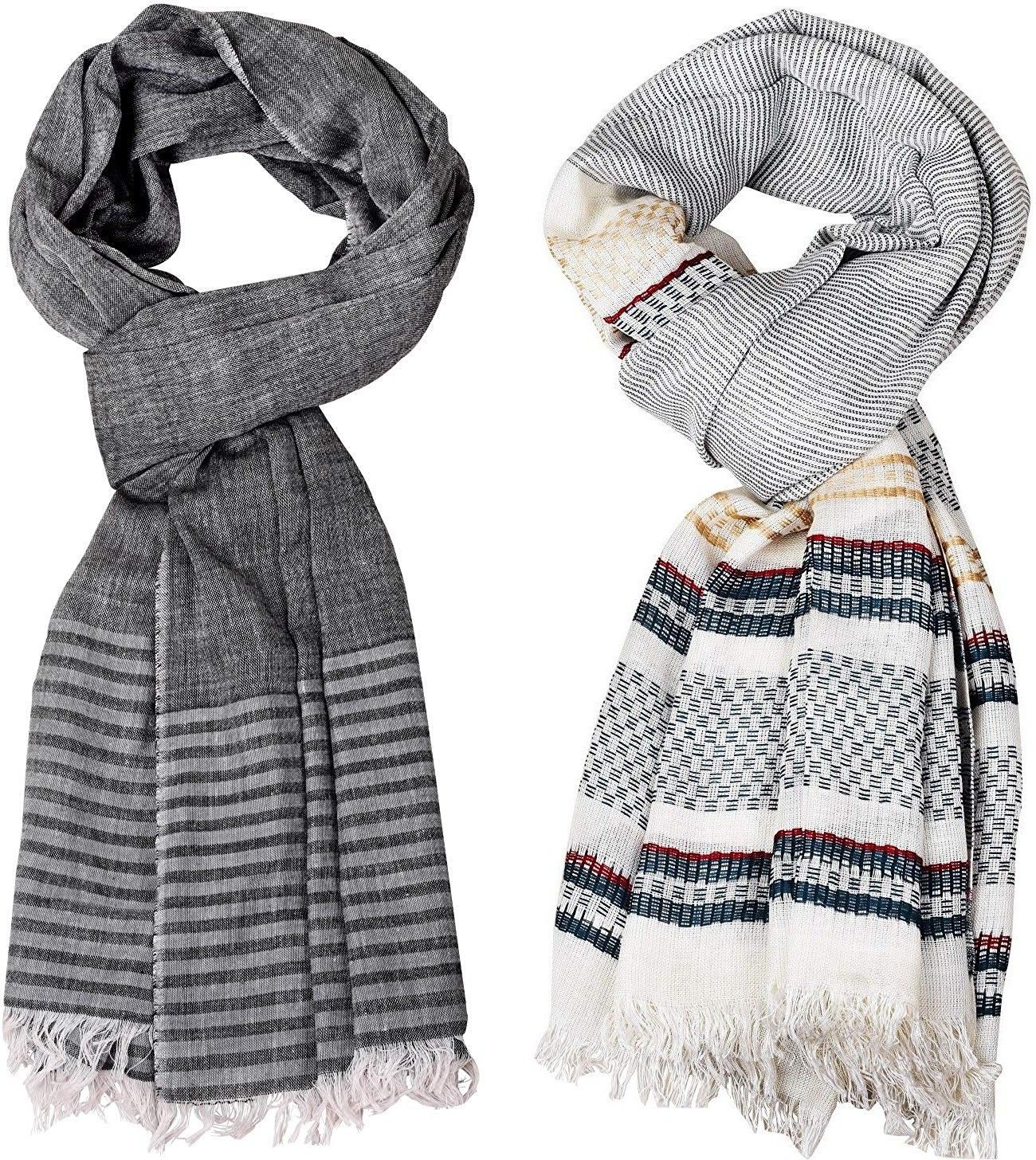 aimee Striped Pure Cotton Men Multicolor Stole-picture-38