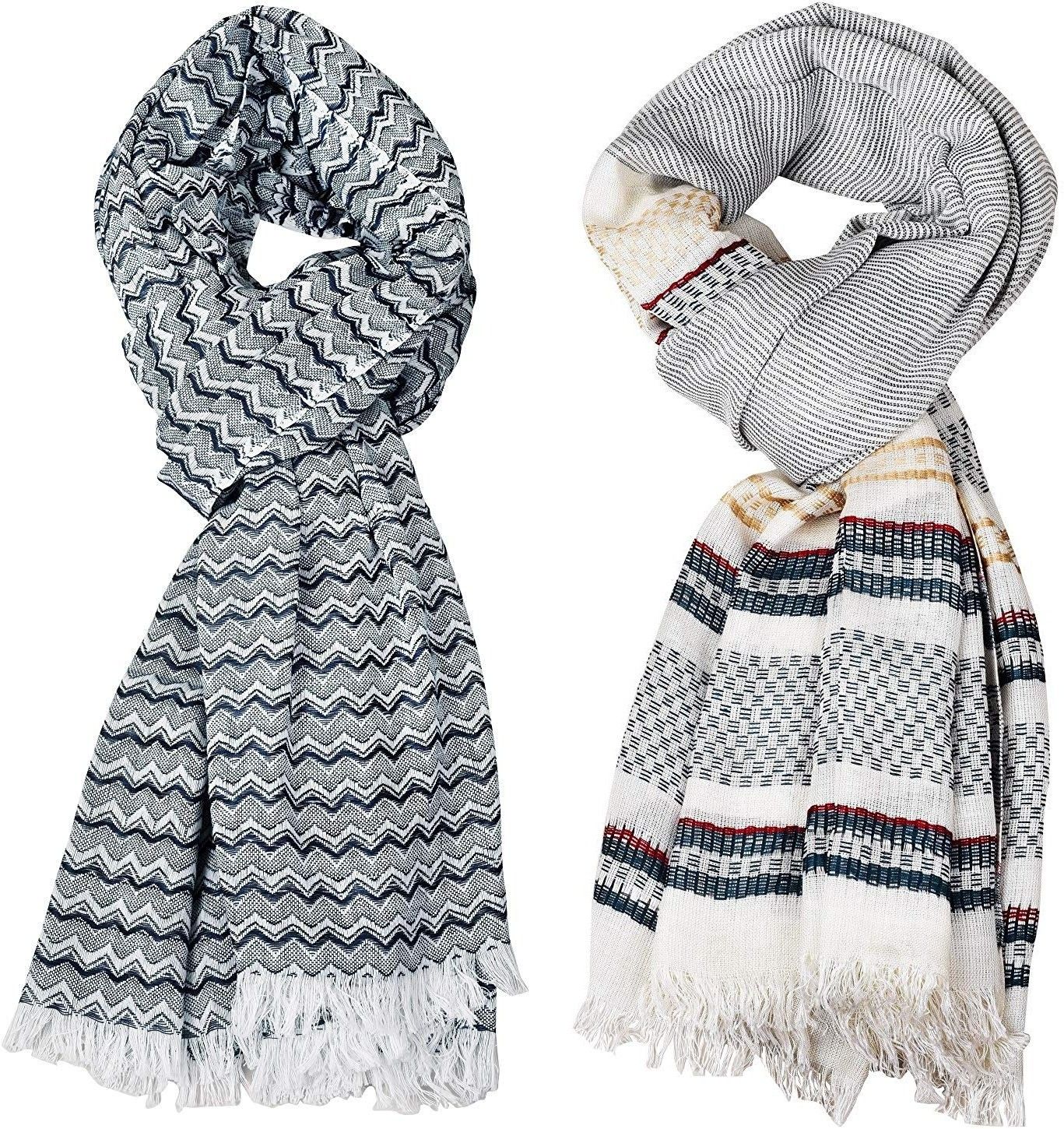 aimee Striped Pure Cotton Men Multicolor Stole-picture-32