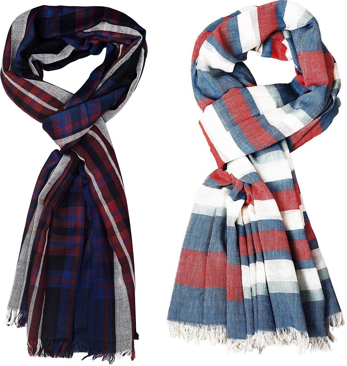 Striped Pure Cotton Men Multicolor Stole-image-45