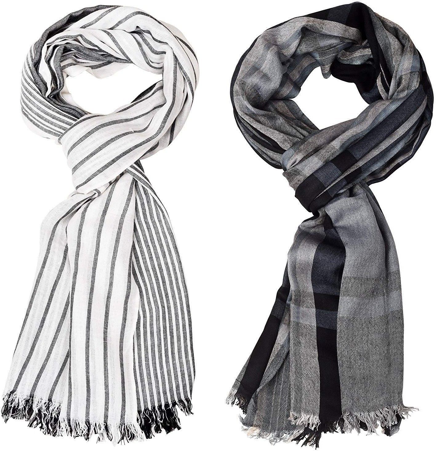 aimee Striped Pure Cotton Men Multicolor Stole-picture-29