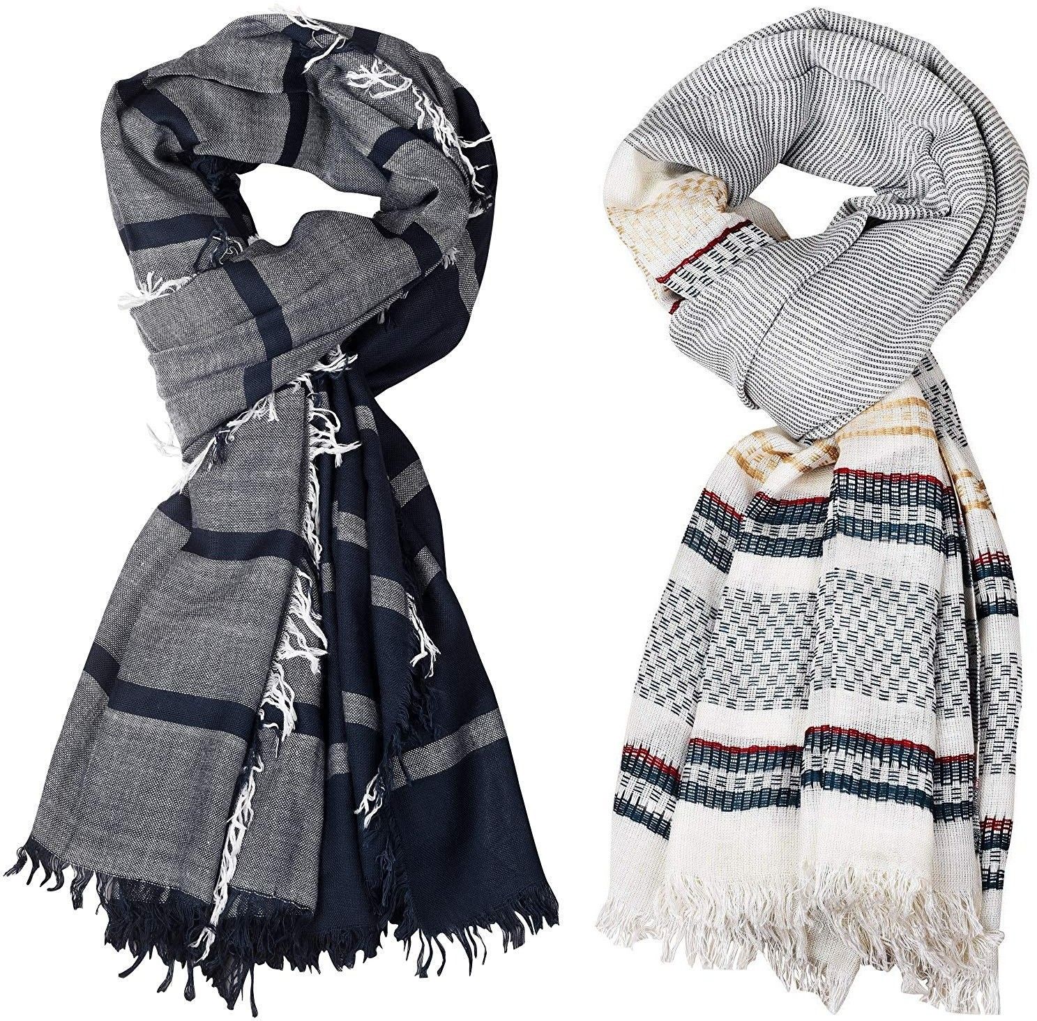 Striped Pure Cotton Men Multicolor Stole-image-47